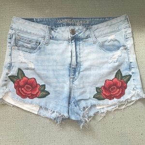 American Eagle Super stretch High Rise Shorty shorts size 12